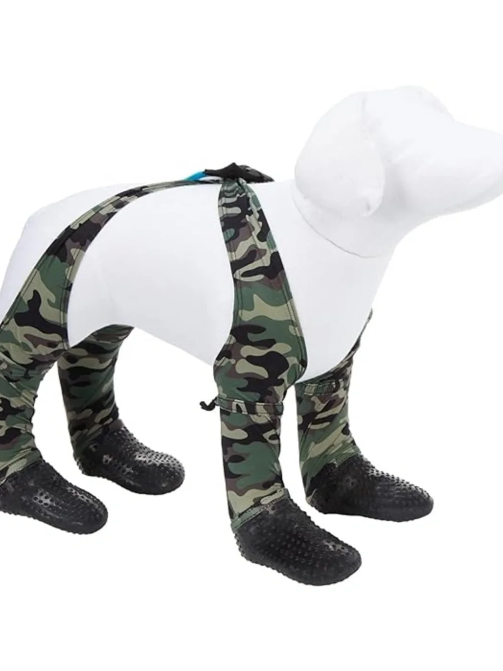 Walkee Paws Green Camouflage Adjustable Fit Waterproof Dog Leggings Small/Medium